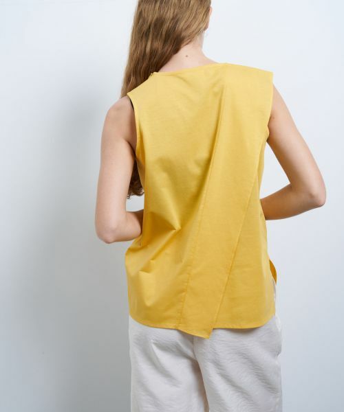 LANVIN en Bleu / ランバン オン ブルー Tシャツ | ドレープノースリーブカットソー | 詳細6