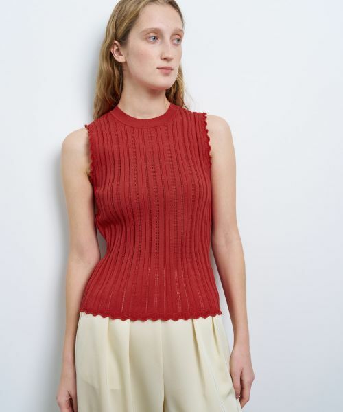 LANVIN en Bleu / ランバン オン ブルー ニット・セーター | アイレットリブノースリーブニット | 詳細11