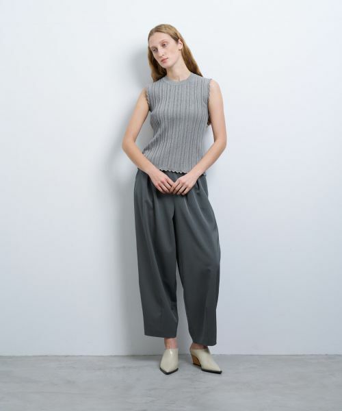 LANVIN en Bleu / ランバン オン ブルー ニット・セーター | アイレットリブノースリーブニット | 詳細14