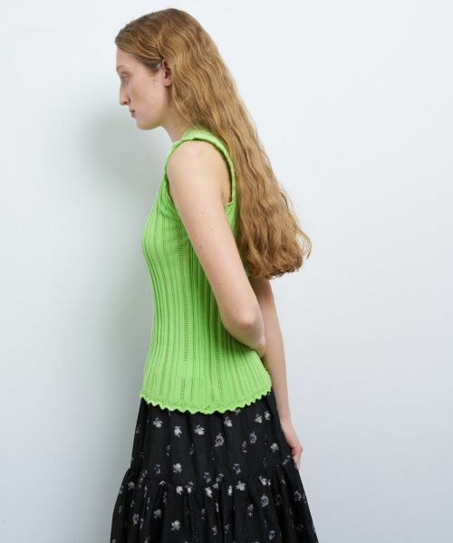 LANVIN en Bleu / ランバン オン ブルー ニット・セーター | アイレットリブノースリーブニット | 詳細5