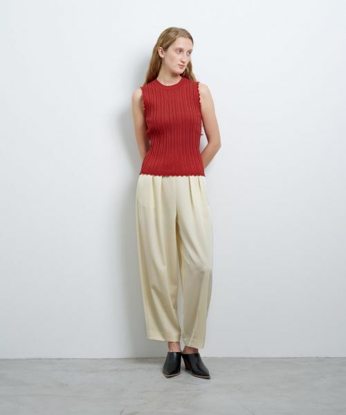 LANVIN en Bleu / ランバン オン ブルー ニット・セーター | アイレットリブノースリーブニット | 詳細8