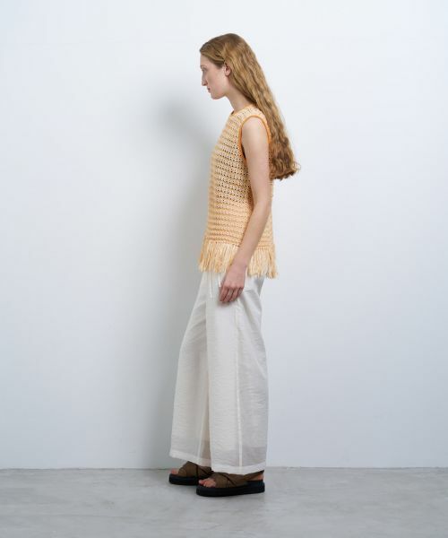 LANVIN en Bleu / ランバン オン ブルー ニット・セーター | フリンジヘムノースリーブニット | 詳細2