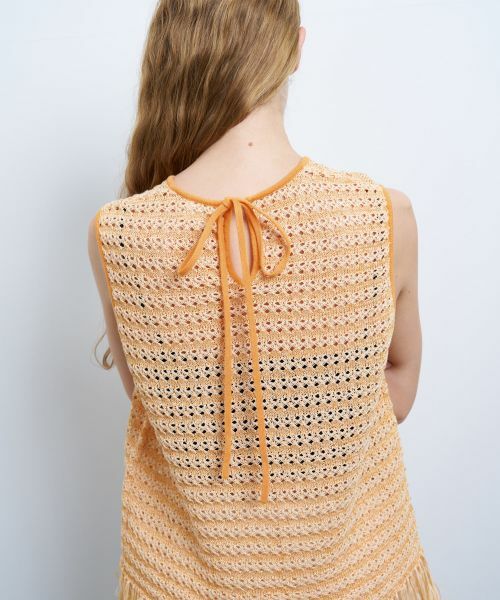 LANVIN en Bleu / ランバン オン ブルー ニット・セーター | フリンジヘムノースリーブニット | 詳細6