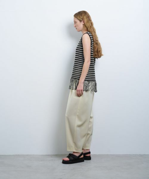 LANVIN en Bleu / ランバン オン ブルー ニット・セーター | フリンジヘムノースリーブニット | 詳細9