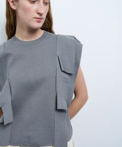 LANVIN en Bleu / ランバン オン ブルー ニット・セーター | スクエアフリルニット