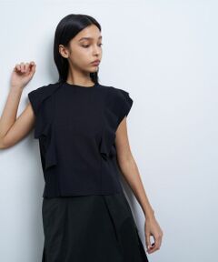 LANVIN en Bleu / ランバン オン ブルー ニット・セーター | スクエアフリルニット