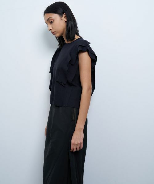 LANVIN en Bleu / ランバン オン ブルー ニット・セーター | スクエアフリルニット | 詳細4