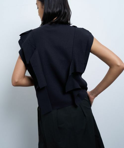 LANVIN en Bleu / ランバン オン ブルー ニット・セーター | スクエアフリルニット | 詳細5