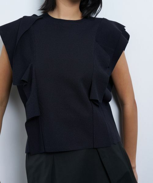 LANVIN en Bleu / ランバン オン ブルー ニット・セーター | スクエアフリルニット | 詳細7