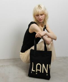 LANVIN en Bleu / ランバン オン ブルー その他小物 | ロゴポリエステルキャンバストートバッグ