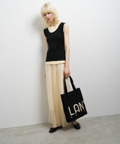 LANVIN en Bleu / ランバン オン ブルー その他小物 | ロゴポリエステルキャンバストートバッグ | 詳細17