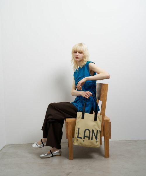 LANVIN en Bleu / ランバン オン ブルー その他小物 | ロゴポリエステルキャンバストートバッグ | 詳細3