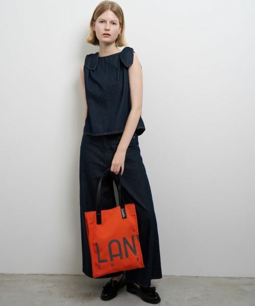 LANVIN en Bleu / ランバン オン ブルー その他小物 | ロゴポリエステルキャンバストートバッグ | 詳細9
