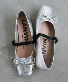 LANVIN en Bleu / ランバン オン ブルー その他小物 | レザーリボンバレエシューズ