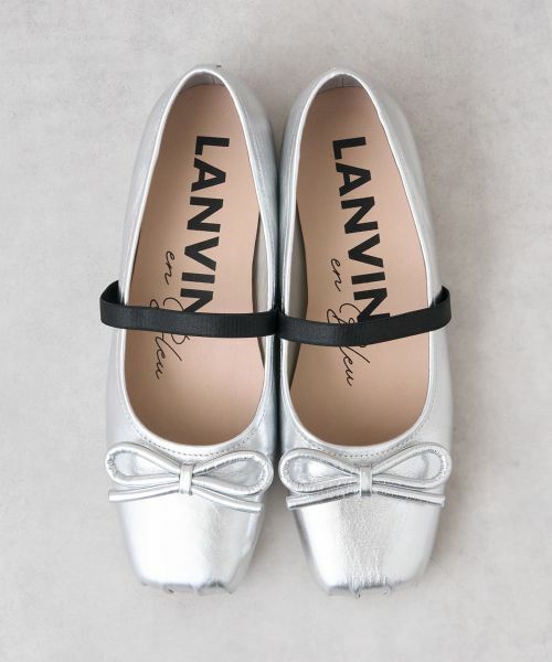 LANVIN en Bleu / ランバン オン ブルー その他小物 | レザーリボンバレエシューズ | 詳細5