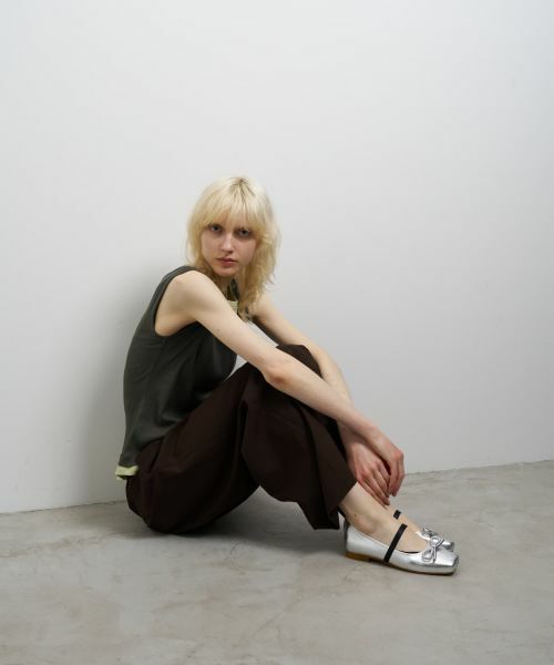 LANVIN en Bleu / ランバン オン ブルー その他小物 | レザーリボンバレエシューズ | 詳細8