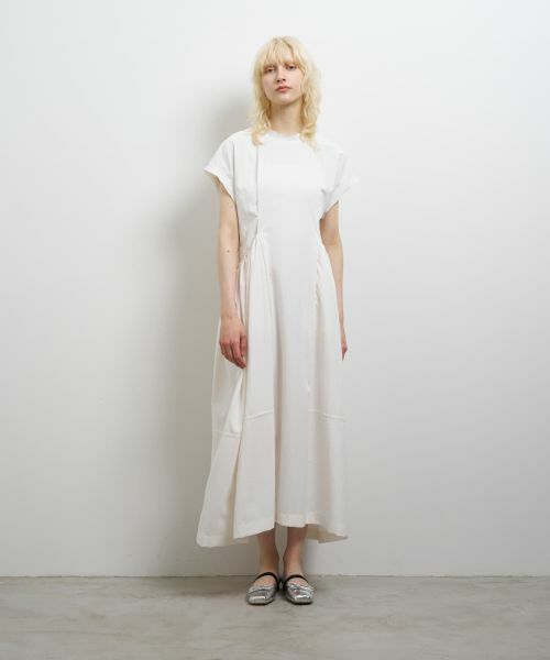 LANVIN en Bleu / ランバン オン ブルー ドレス | ナイロンタスランギャザーワンピース | 詳細9