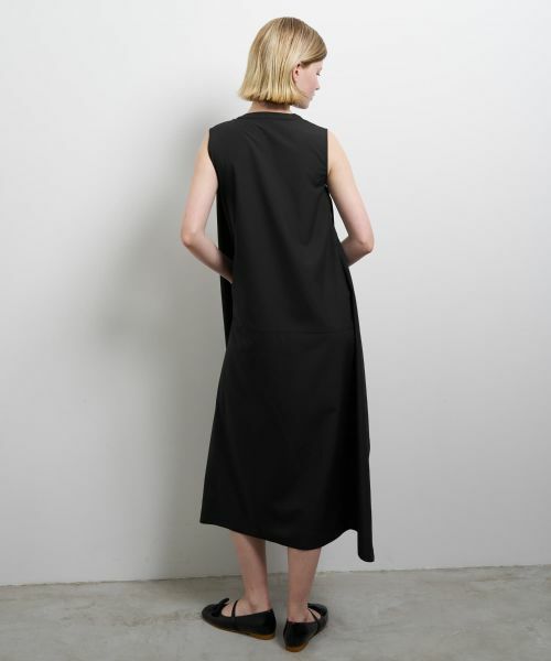 LANVIN en Bleu / ランバン オン ブルー ドレス | ライトタフタアシンメワンピース | 詳細18