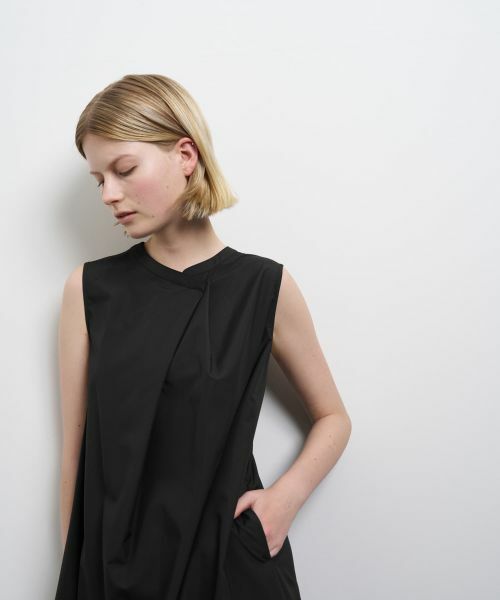 LANVIN en Bleu / ランバン オン ブルー ドレス | ライトタフタアシンメワンピース | 詳細19