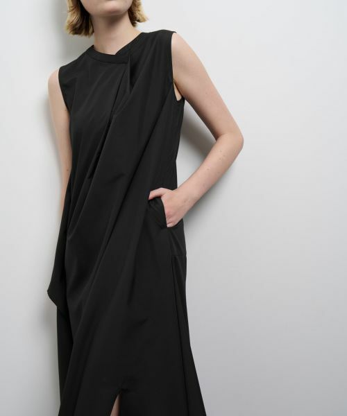 LANVIN en Bleu / ランバン オン ブルー ドレス | ライトタフタアシンメワンピース | 詳細20