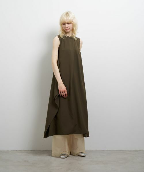 LANVIN en Bleu / ランバン オン ブルー ドレス | ライトタフタアシンメワンピース | 詳細8