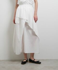 LANVIN en Bleu / ランバン オン ブルー その他パンツ | 撥水速乾ナイロンラッフルパンツ