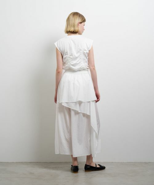 LANVIN en Bleu / ランバン オン ブルー その他パンツ | 撥水速乾ナイロンラッフルパンツ | 詳細10