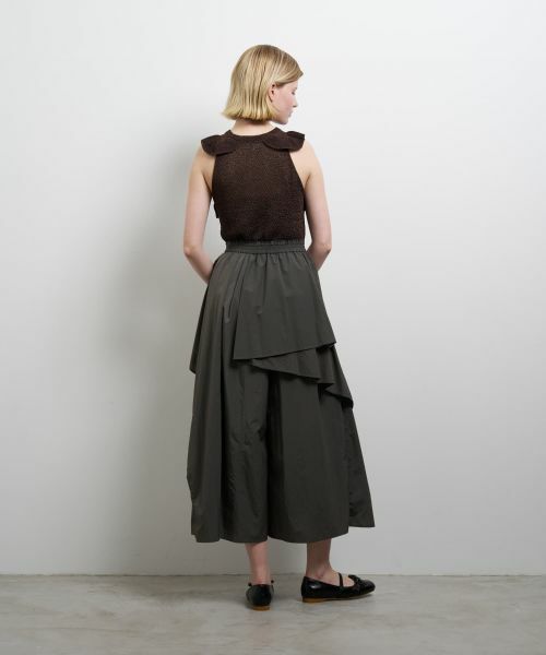 LANVIN en Bleu / ランバン オン ブルー その他パンツ | 撥水速乾ナイロンラッフルパンツ | 詳細3