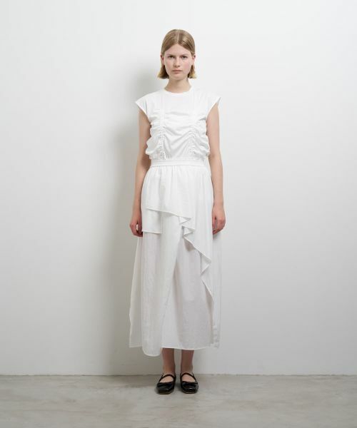 LANVIN en Bleu / ランバン オン ブルー その他パンツ | 撥水速乾ナイロンラッフルパンツ | 詳細8