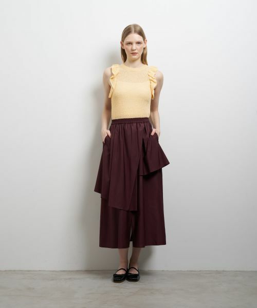 LANVIN en Bleu / ランバン オン ブルー ロング・マキシ丈スカート | アシンメトリーレイヤードスカート | 詳細1