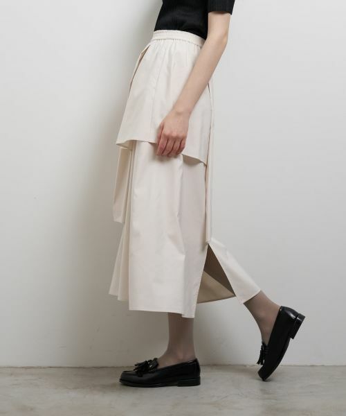 LANVIN en Bleu / ランバン オン ブルー ロング・マキシ丈スカート | アシンメトリーレイヤードスカート | 詳細10