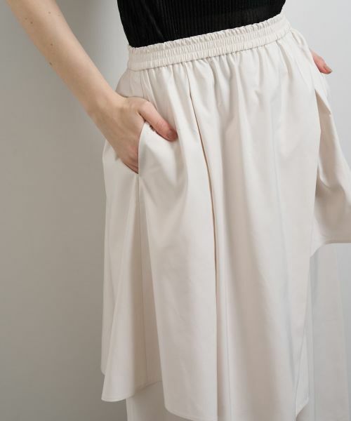 LANVIN en Bleu / ランバン オン ブルー ロング・マキシ丈スカート | アシンメトリーレイヤードスカート | 詳細12