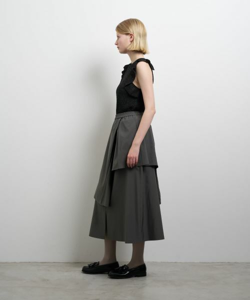 LANVIN en Bleu / ランバン オン ブルー ロング・マキシ丈スカート | アシンメトリーレイヤードスカート | 詳細15