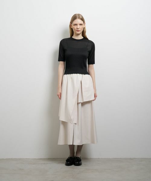 LANVIN en Bleu / ランバン オン ブルー ロング・マキシ丈スカート | アシンメトリーレイヤードスカート | 詳細7