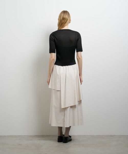 LANVIN en Bleu / ランバン オン ブルー ロング・マキシ丈スカート | アシンメトリーレイヤードスカート | 詳細9