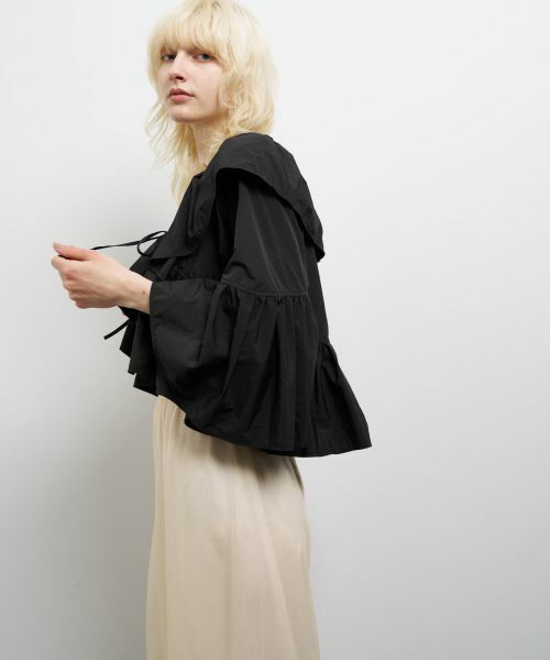 LANVIN en Bleu / ランバン オン ブルー シャツ・ブラウス | 撥水速乾ナイロンラッフルブラウス | 詳細11