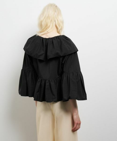 LANVIN en Bleu / ランバン オン ブルー シャツ・ブラウス | 撥水速乾ナイロンラッフルブラウス | 詳細12