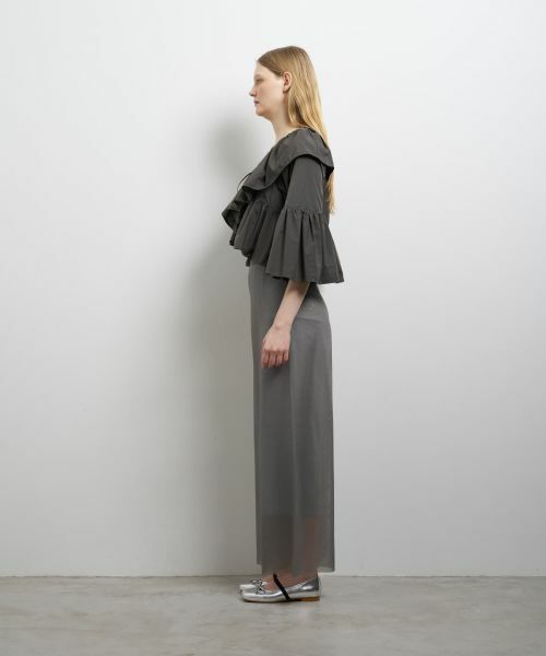 LANVIN en Bleu / ランバン オン ブルー シャツ・ブラウス | 撥水速乾ナイロンラッフルブラウス | 詳細16