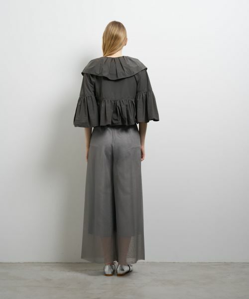 LANVIN en Bleu / ランバン オン ブルー シャツ・ブラウス | 撥水速乾ナイロンラッフルブラウス | 詳細17