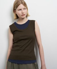 LANVIN en Bleu / ランバン オン ブルー Tシャツ | レイヤードタンクトップ