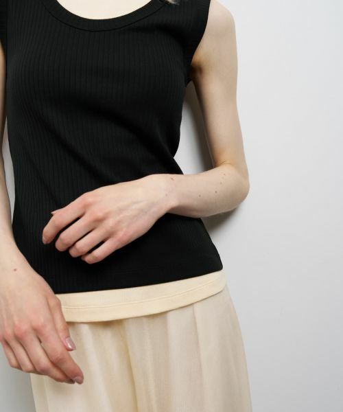 LANVIN en Bleu / ランバン オン ブルー Tシャツ | レイヤードタンクトップ | 詳細14