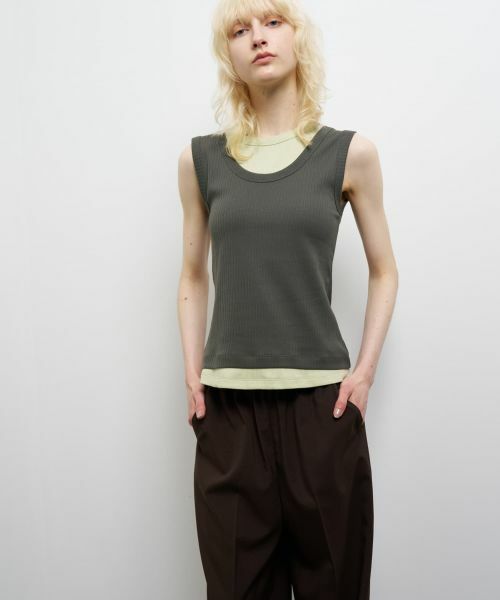 LANVIN en Bleu / ランバン オン ブルー Tシャツ | レイヤードタンクトップ | 詳細18