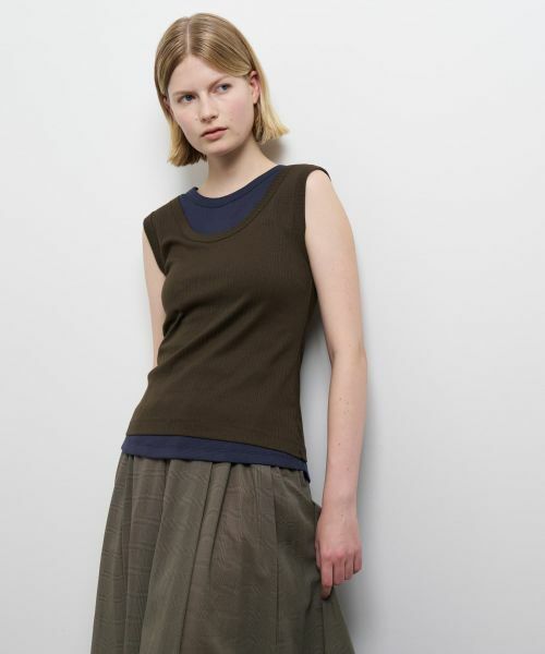 LANVIN en Bleu / ランバン オン ブルー Tシャツ | レイヤードタンクトップ | 詳細4