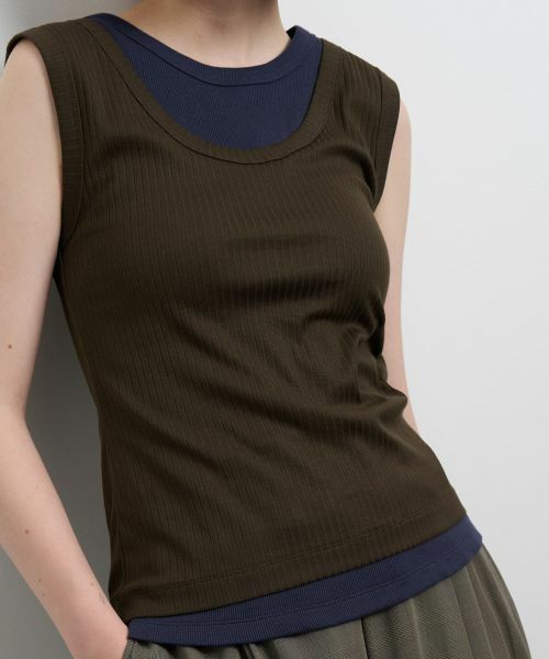 LANVIN en Bleu / ランバン オン ブルー Tシャツ | レイヤードタンクトップ | 詳細7