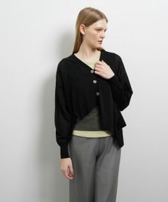 LANVIN en Bleu / ランバン オン ブルー カーディガン・ボレロ | アシンメヘムカーディガン