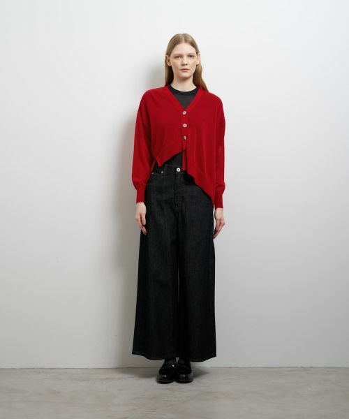 LANVIN en Bleu / ランバン オン ブルー カーディガン・ボレロ | アシンメヘムカーディガン | 詳細1