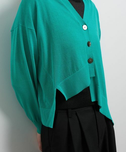 LANVIN en Bleu / ランバン オン ブルー カーディガン・ボレロ | アシンメヘムカーディガン | 詳細15