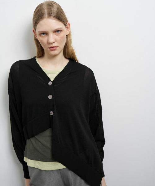 LANVIN en Bleu / ランバン オン ブルー カーディガン・ボレロ | アシンメヘムカーディガン | 詳細20