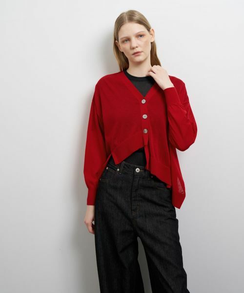 LANVIN en Bleu / ランバン オン ブルー カーディガン・ボレロ | アシンメヘムカーディガン | 詳細4