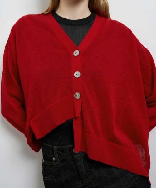 LANVIN en Bleu / ランバン オン ブルー カーディガン・ボレロ | アシンメヘムカーディガン | 詳細7